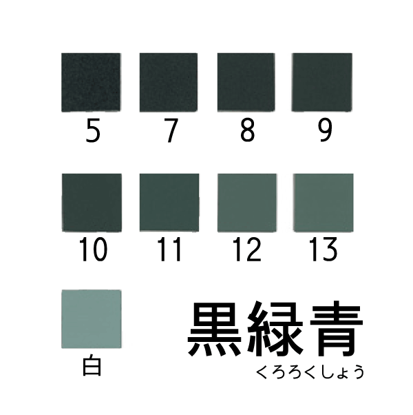 新岩絵具 黒緑青