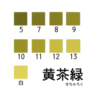 新岩絵具　黄茶緑
