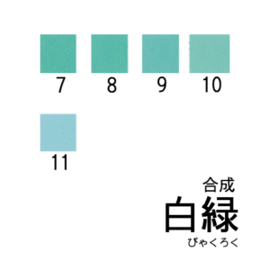 合成岩絵具　白緑