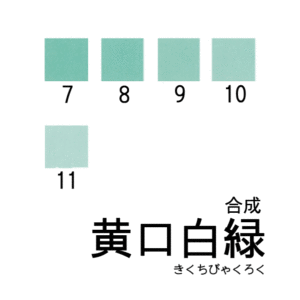 合成岩絵具　黄口白緑