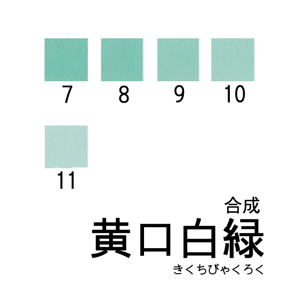 合成岩絵具　黄口白緑